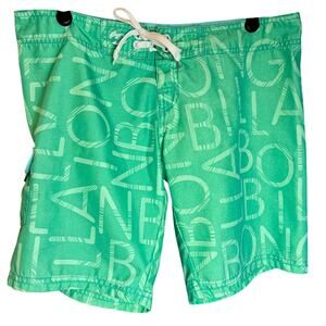 BILLABONG JUNIOR BOARD SHORTS  TEAL WAIST 32" WOMEN’S SIZE 5 POCKET